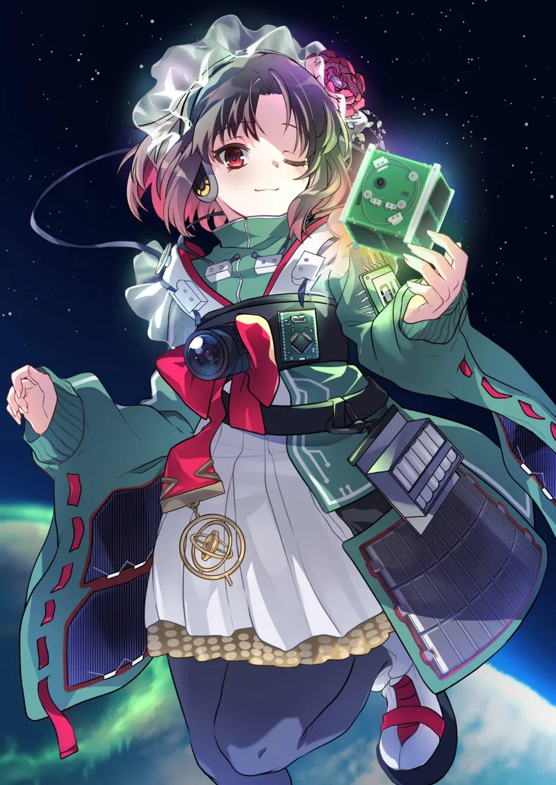 Full illustration of Botan-tan holding BOTAN