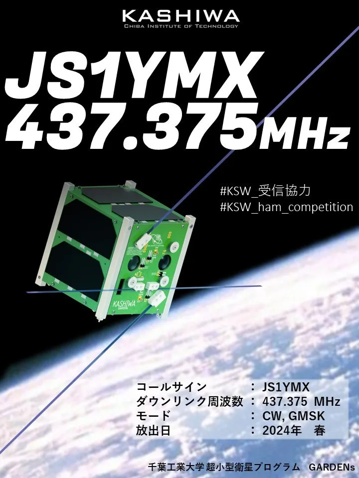 KASHIWA CW reception poster JS1YMX 437.375 MHz