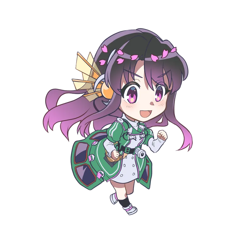 Sakura-tan running